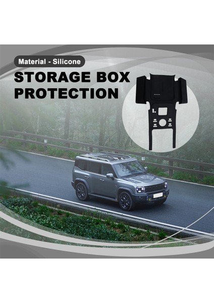 Jetour Travler T2 Merkezi Kontrol Dişli Silikon Ped Saklama Kutusu Kablosuz Şarj Koruması Kaymaz Ped Siyah Için Uygundur (Yurt Dışından) indirimleri