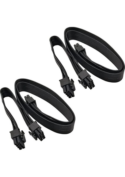 Atx Cpu 8 Pin Erkek - Çift Pcıe 2 x 8 Pin (6+2) Erkek Güç Kablosu Corsair Modüler Güç Kaynağı Için (60 cm + 20 Cm) (Yurt Dışından)