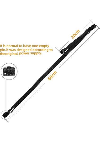 Atx Cpu 8 Pin Erkek - Çift Pcıe 2 x 8 Pin (6+2) Erkek Güç Kablosu Corsair Modüler Güç Kaynağı Için (60 cm + 20 Cm) (Yurt Dışından) fiyatları