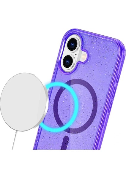iPhone 16 Plus Kılıf Glow Magsafe Kapak - Mor fırsatları
