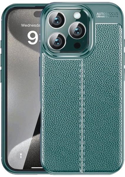 iPhone 16 Pro Max Kılıf Auto Focus Kapak - Koyu Yeşil