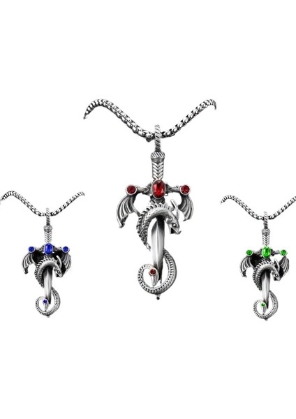 Paslanmaz Çelik Zincir Kolye Erkek Punk Hip Hop Takı (Yurt Dışından)