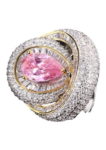 Yeni Güvercin Kanı Kırmızı Zirkonyum Halka Işık Lüks Üst Düzey Ayarlanabilir Yüzük Kadınlar Için (Yurt Dışından)