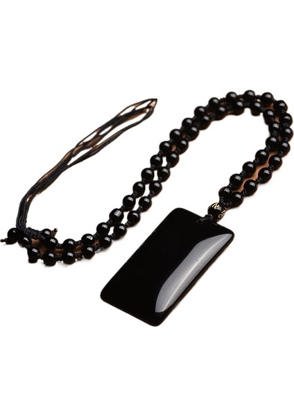 Yeni Obsidyen Kolye Yeşim Kolye Erkek ve Kadın Kolyesi (Yurt Dışından)