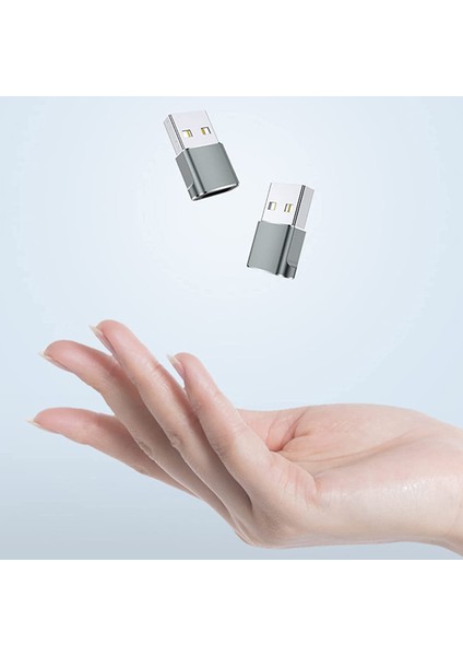 4 Paket USB C Dişi - USB Erkek Adaptör, Tip C Şarj Kablosu Güç Dönüştürücü iPhone 12 13 Pro Max Için Samsung, Gri (Yurt Dışından) modelleri