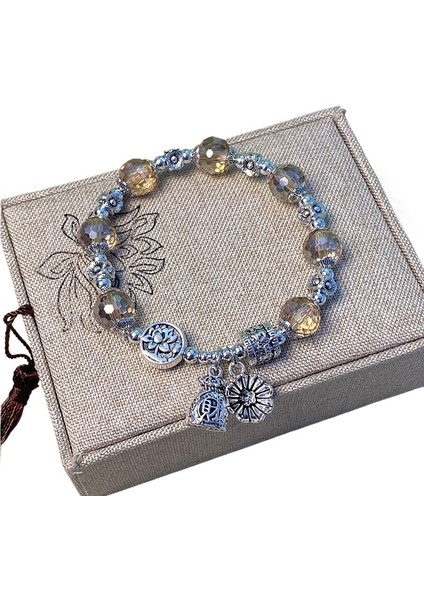 Yeni Sıcak Satış Vintage Cam Kristal Zarif Bayan Bilezik El Yapımı Takı (Yurt Dışından) fiyatları