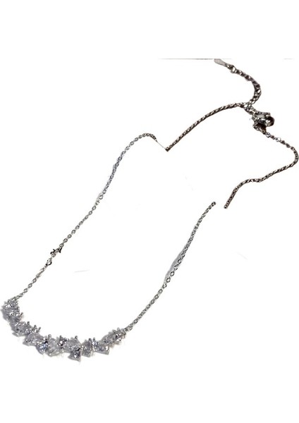 Wisteria Çiçek Titanyum Çelik Kolye Kadın Zirkon Kolye Niş Tasarım Üst Düzey Hafif Lüks Köprücük Kemiği Zincir Kolye (Yurt Dışından) modelleri