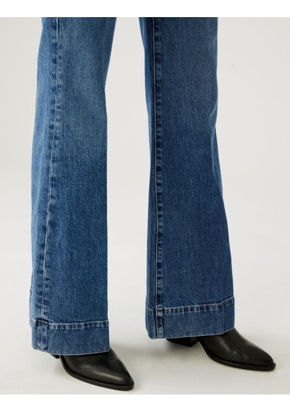 Yüksek Bel Flared Fit Jean Pantolon modelleri