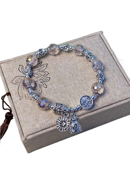 Yeni Sıcak Satış Vintage Cam Kristal Zarif Bayan Bilezik El Yapımı Takı (Yurt Dışından)