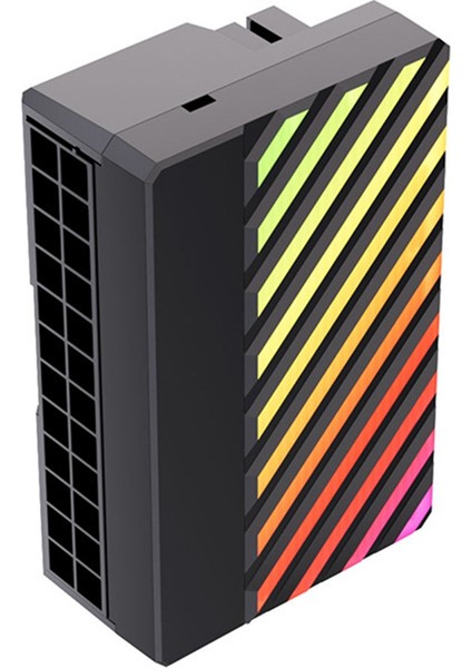 Atx 24PIN Argb Adaptörü 90° Dönüştürücü 24PIN Rgb Güç Kablosu Adaptörü 24PLN Anakart Güç Kaynağı Siyah (Yurt Dışından) modelleri