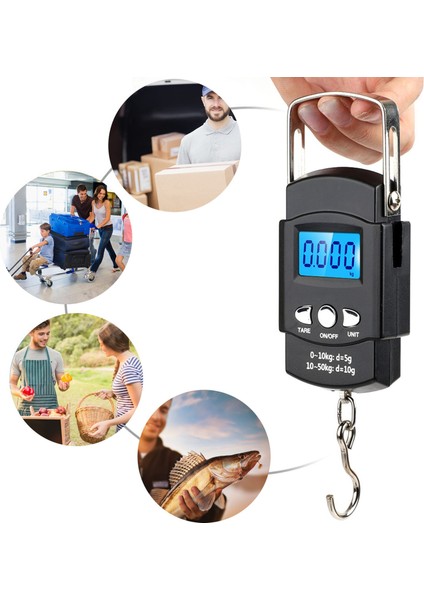 50KG x 0.01KG Dijital Teslim Mini Cep Ölçeği 10G Taşınabilir Bagaj Seyahat Balıkçı Terazisi Mutfak Kanca Denge Tartı (Yurt Dışından) indirimleri