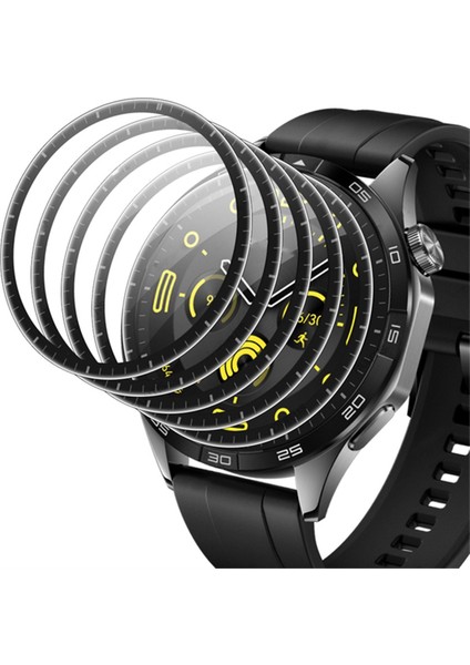 Huawei Watch Gt4 46MM Kavisli Ekran Koruyucu Ultra Tam Kapsama Koruyucu Film Aksesuarları Için 5 Adet Ekran Koruyucu (Yurt Dışından)