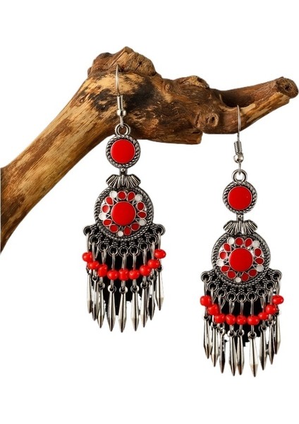 Yeni Küçük ve Kısa Etnik Stil Küpeler, Antik Gümüş Yağ Damlası Küpeler, Akıllı Yaprak Küpeler (Yurt Dışından)