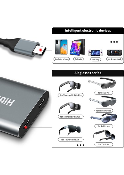 Hibloks Ar Şarj Iletim Modülü Type-C Ar Hub Xreal Nreal Air Thunderbird Air 1s Aksesuarları Için Rokid Gözlükleri (Yurt Dışından) fırsatları