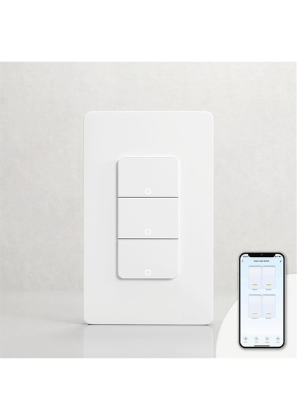 Tuya Wi-Fi Akıllı Işık Anahtarı Abd Tek Kutuplu Basmalı Düğme Duvar Anahtarı Alexa Google Home Abd Fişi 3 Çeteli ile Çalışır (Yurt Dışından) modelleri