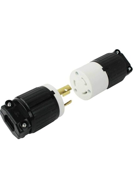 Güç Fişi Kıtı 30 Amp 250 Volt Erkek Dişi Döner Kilit 3 Telli Fiş Nema L6-30P/30R LK7332 + LK6332 Jeneratör Kafası Abd Tak (Yurt Dışından)