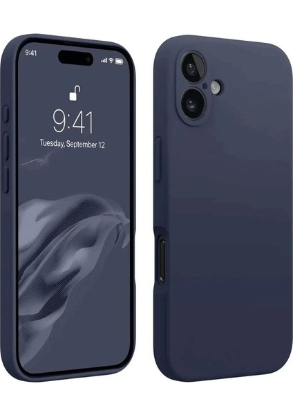 iPhone 16 Plus Kılıf First Silikon - Lacivert