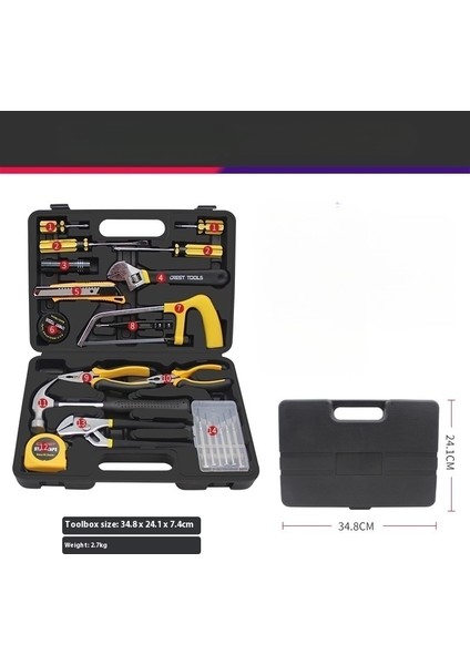Reed 49'u 1 Arada Ev Aleti Kutusu Seti, Ev Onarım Aleti Seti, Hırdavat Alet Kombinasyonu (Yurt Dışından)