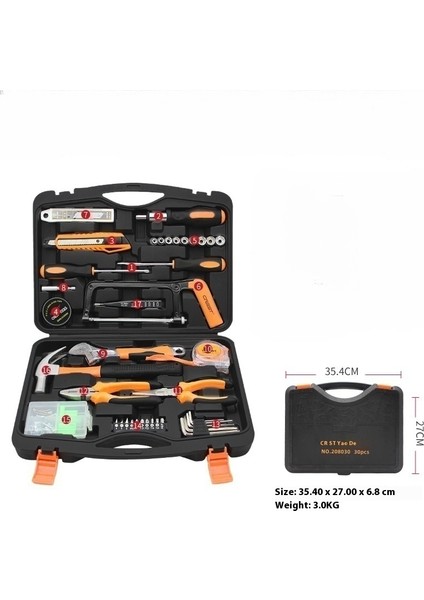 Rede 49'u 1 Arada Ev Donanımı Alet Kutusu Seti | Çok Işlevli Manuel Onarım Seti (Yurt Dışından)