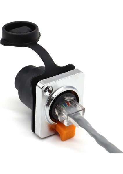 RJ45 Su Geçirmez Ağ Konektörü 8P8C Dişi Panel Montaj Soketleri RJ45 Ethernet Konektörü (Stil 4) (Yurt Dışından) fiyatları