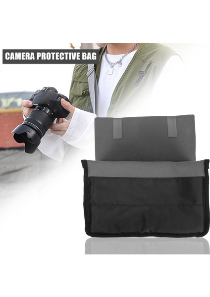 Dslr Fotoğraf Makinesi, Lens ve Aksesuarlar Için Yastıklı Koruyucu Çanta Ekleme Astar Kılıfı Siyah (Yurt Dışından) fiyatları