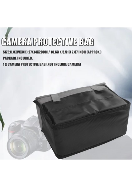 Dslr Fotoğraf Makinesi, Lens ve Aksesuarlar Için Yastıklı Koruyucu Çanta Ekleme Astar Kılıfı Siyah (Yurt Dışından) fırsatları