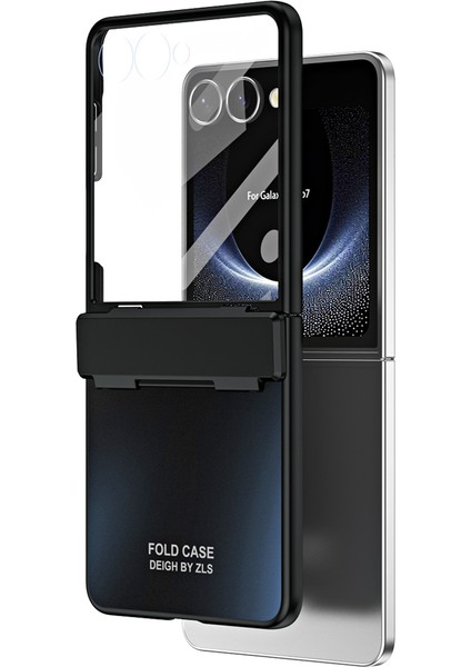 Samsung Galaxy Z Flip7 5g Elektrokaplama Sert Pc Koruyucu Telefon Kılıfı ve Ekran Koruyucu (Yurt Dışından)