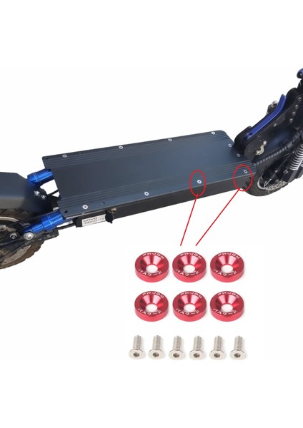 10 Adet Renkli Somun + Civata Araba Motosiklet E-Scooter Uyumlu Bağlantı Noktaları Için Modifiyeli Görünüm indirimleri