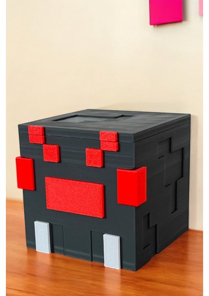 Minecraft Spider Örümcek Kalemlik 8 cm Kalem Kutusu Dekoratif Obje modelleri