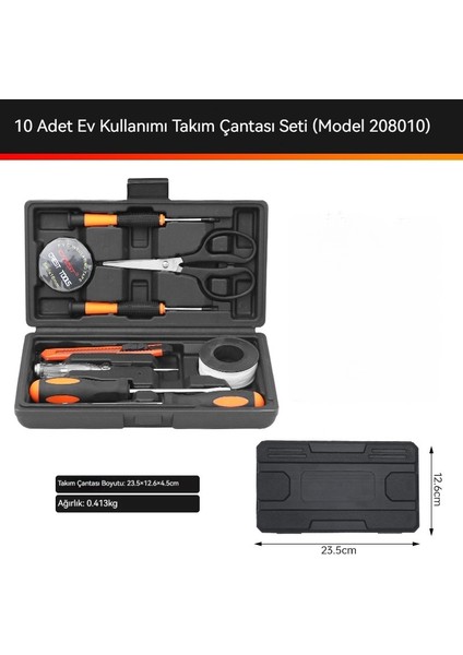 Ruide 10 Parça Ev Alet Kutusu Seti Ev Bakım Donanım Araç Seti Taşınabilir El Aletleri Hediye Seti (Yurt Dışından)