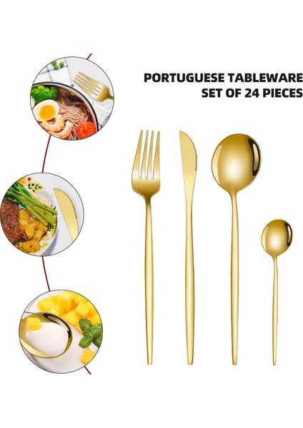 Western Çatal Bıçak Seti Paslanmaz Çelik Yüksek Değerli 24 Parça Bıçak, Çatal ve Kaşık Seti (Yurt Dışından) modelleri