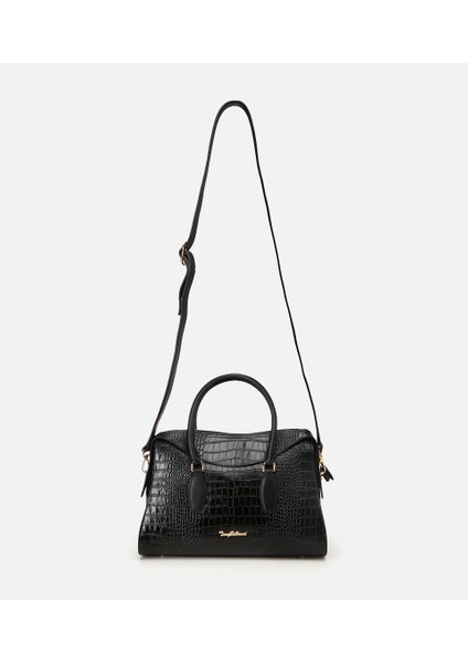 03CAH309280A100 KADIN Deri Siyah Omuz Çantası fiyatları