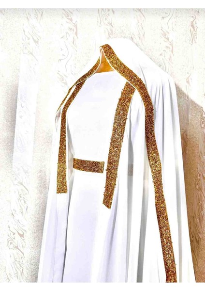 Yöresel Abaya Takımı Beyaz