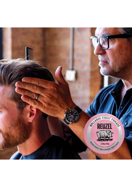 Tüm Saç Tipleri Için Pembe Pomade Water Soluble Saç Şekillendirici 3.38OZ/95G