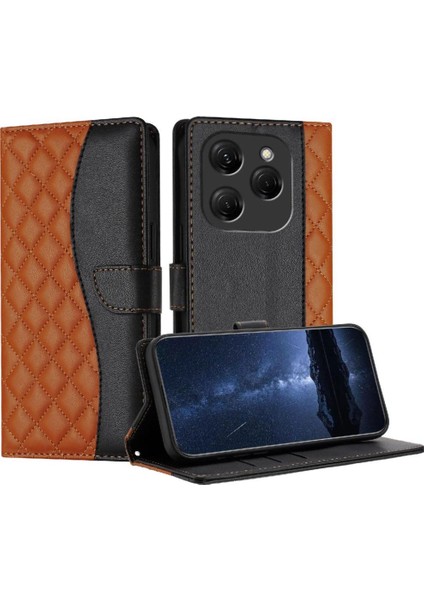 Tecno Spark 20 Pro Bilek Kayışı Manyetik Pu Deri Kart Için Flip Case (Yurt Dışından)