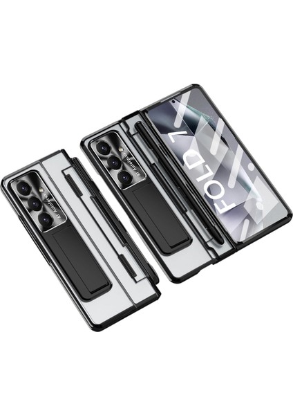 Samsung Galaxy Z Fold7 5g Kickstand Sert Pc Telefon Kılıfı Ekran Filmi / Kalem ile (Yurt Dışından)