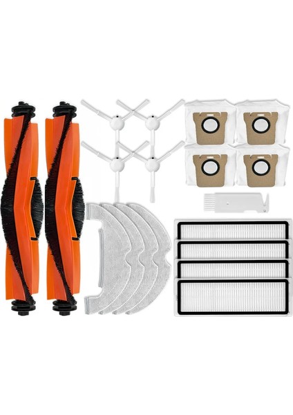 Robot Vakum X10 Temizleyici Ana Yan Fırça Hepa Filtre Paspas Bezi Toz Torbası Yedek Yedek Parçalar (Yurt Dışından)
