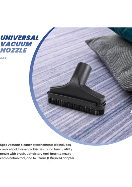 5 Adet Evrensel Vakum Nozulu Emiş Fırçası Başlığı 32MM Temizleyici Parçaları Aksesuarları Dar Alan Aleti Yatak Kanepe (Yurt Dışından) modelleri