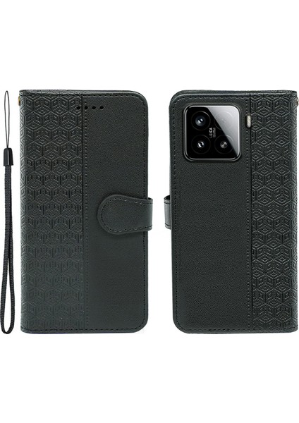 Xiaomi 15 El Kayışı ile Çizilmez Eşkenar Dörtgen Deri Telefon Kılıfı (Yurt Dışından)