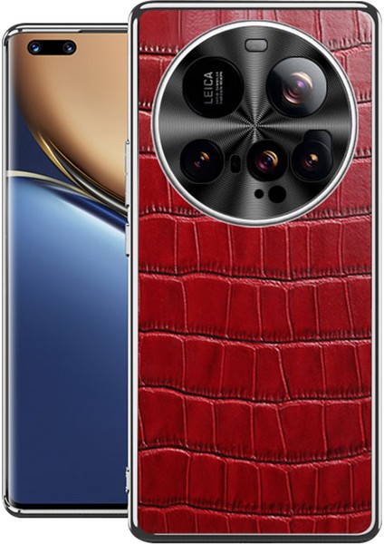 Xiaomi 15 Ultra Timsah Dokusu Inek Derisi + Tpu + Metal Telefon Kapağı (Yurt Dışından)