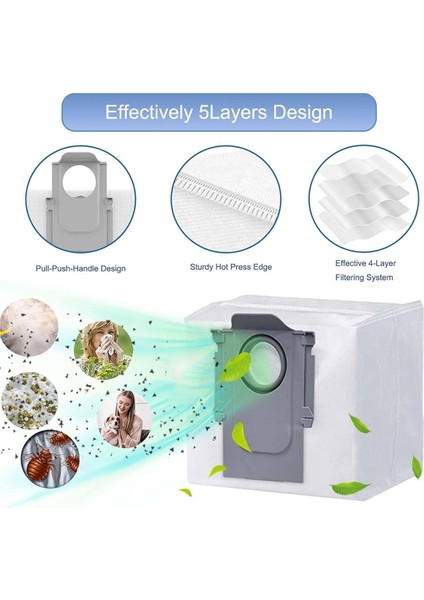 S7 Maxv Ultra Pro Robot Süpürge Aksesuarları Ana Yan Fırça Paspas Filtre Toz Torbası Rulo (Yurt Dışından) modelleri