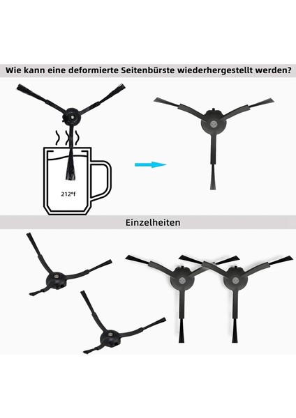 Q / P10 Elektrikli Süpürge Robot Aksesuarları, Ana Fırça, Yan Fırçalar, Hepa Filtre Için Yedek Parçalar (Yurt Dışından) fiyatları