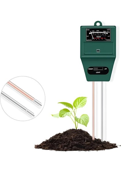 Toprak Için Nem, Ph ve Işık Ölçer 3'ü Bir Arada modelleri