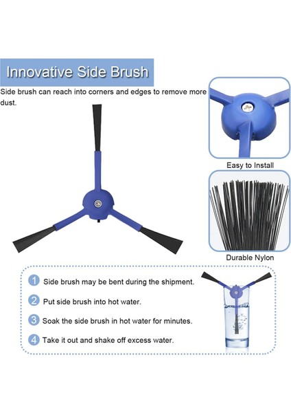 Robovac X8 Hybrid Serisi Robot Süpürge Yan Fırça Hepa Filtreleri Için Yedek Parça Aksesuarları (Yurt Dışından) fırsatları