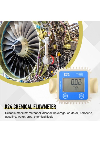 Dijital LCD K24 Akış Ölçer Türbin Yakıt Akış Test Cihazı Kimyasallar Su Deniz Sıvı Akış Ölçerler Ölçme Araçları (Yurt Dışından) fırsatları