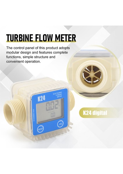 Dijital LCD K24 Akış Ölçer Türbin Yakıt Akış Test Cihazı Kimyasallar Su Deniz Sıvı Akış Ölçerler Ölçme Araçları (Yurt Dışından) indirimleri