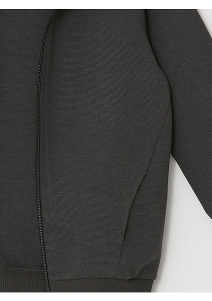 Lcw Kids Antrasit Kapüşonlu Erkek Çocuk Fermuarlı Sweatshirt modelleri