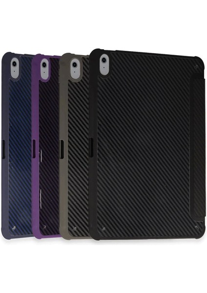 iPad Pro 13 (2024) Kılıf Color Karbon Tablet Kılıfı - Koyu Gri fiyatları