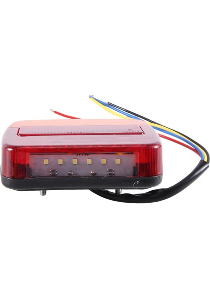 12V LED Kare Lamba Iki Renkli Kuyruk Lambası Evrensel Araç Malzemeleri Kırmızı Kapak (Yurt Dışından) fiyatları