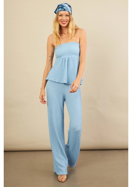 Kadın Mavi Bubble Alt Üst Takım FLU337 fiyatları